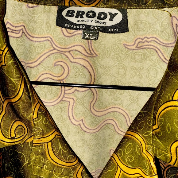 BRODY XL NAVY GREEN SHIRT (dragon design) - Picture 3 of 5